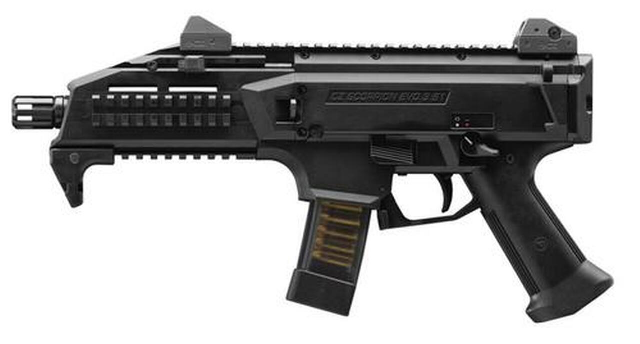 CZ Scorpion Evo 3 S1 Pistol, 9mm, 1/2×28 Threads, 20rd Mags Black