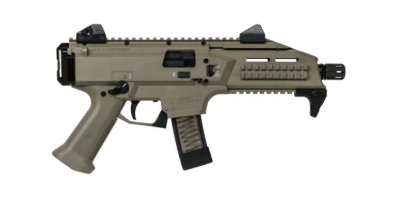 CZ Scorpion Evo 3 S1 Pistol, Flat Dark Earth, 9mm, 1/2×28 Threads,, , 10 rd