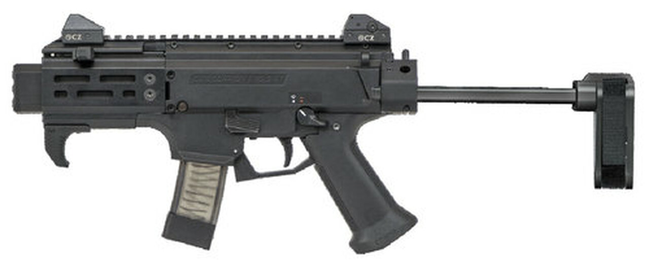 CZ Scorpion EVO 3 S2 Micro 9mm, 4.12″ Barrel, SB CZPDW Brace, Black, 10rd