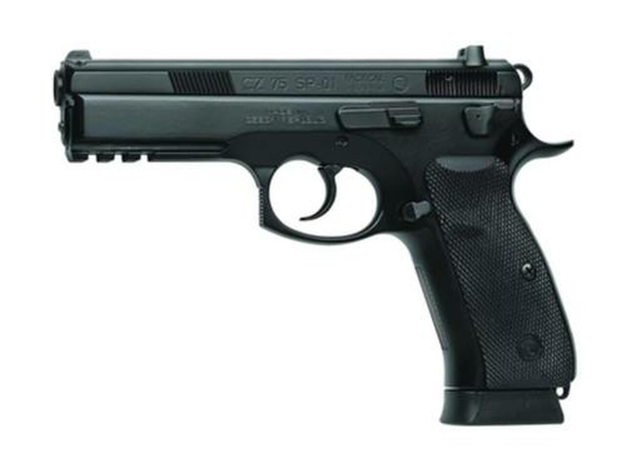 CZ SP-01 9mm 4.7″ Barrel, Decocker NS Rubber Grip Black 18rd Mag