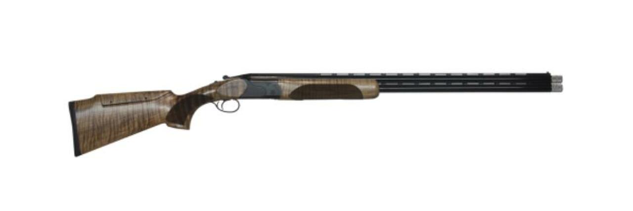 CZ Sporter G2 12 Ga, 3″ Chamber, 32, Gloss Black Chrome, Grade III Walnut Stock