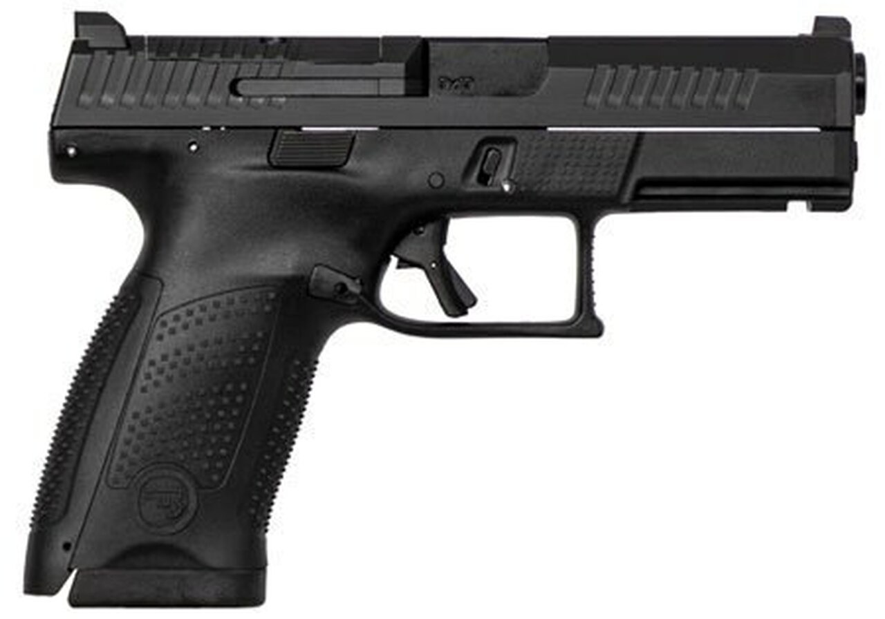 CZ USA P-10 C, 9mm, Optics Ready, 15rd, Orange Outline Front Night Sight, Black Rear Sight
