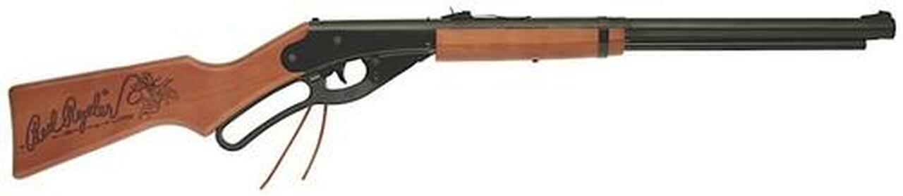 Daisy Red Ryder Fun Kit, BB, 350 Feet Per Second, 10.75″ Barrel, Black Color, Wood Stock, 650Rd Capacity