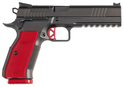 Dan Wesson CZ DWX 9mm, 5″ Barrel, Optics Ready, Red Checkered Grips, 19rd