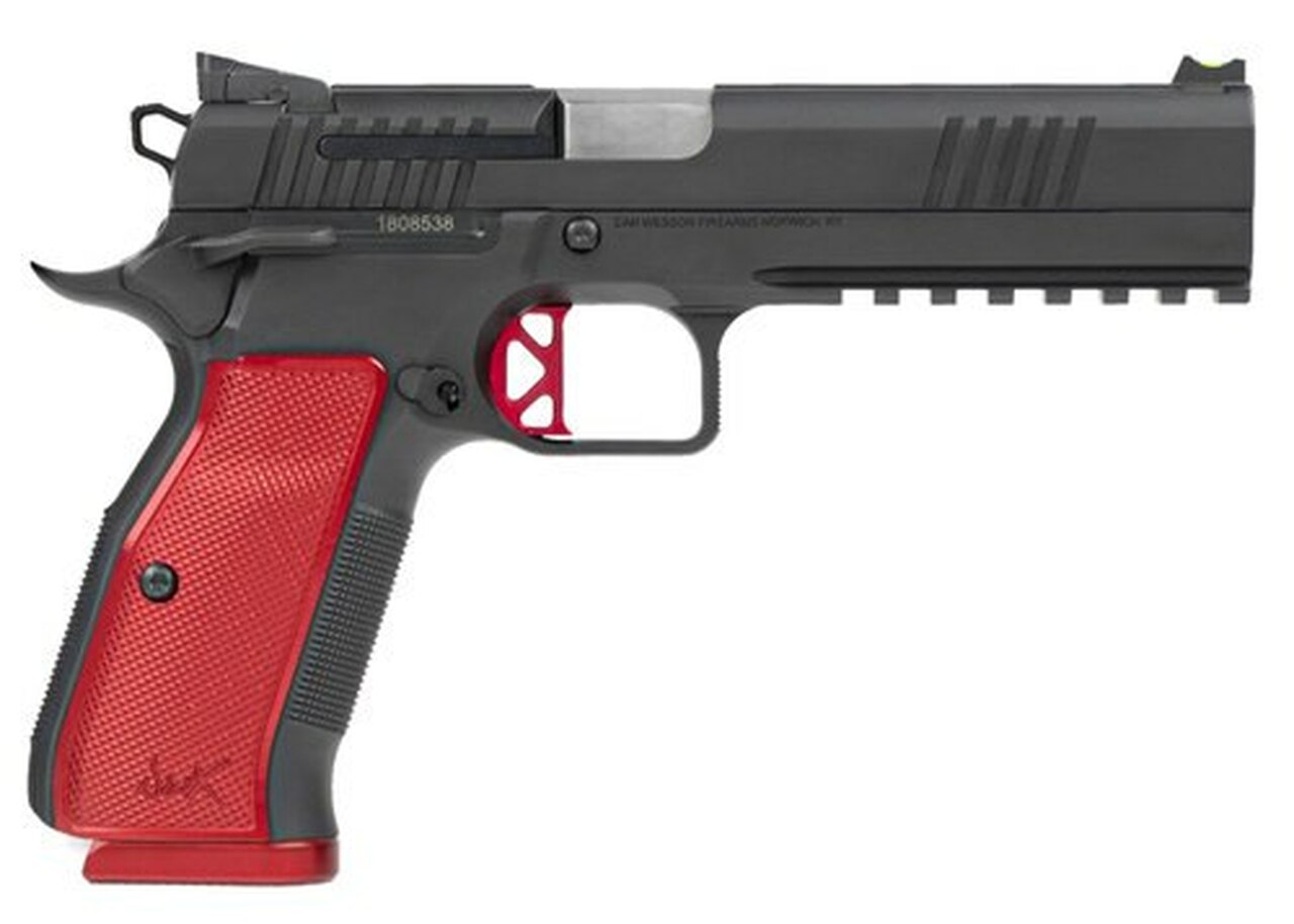 Dan Wesson DWX Single Action Only, Full Size, 40 S&W, 5″ Barrel, Steel Frame, Black, Aluminum Grips, 15Rd, Ambidextrous Safety, Fiber Front & Adjustable Rear Sights