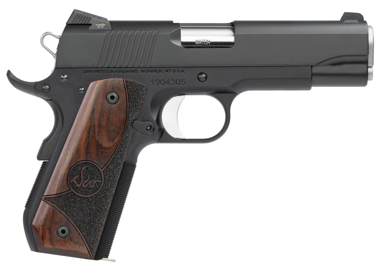 Dan Wesson Guardian 38 Super 4.25″ Barrel Black Duty Finish Stainless Steel Wood Grip, 9rd Mag