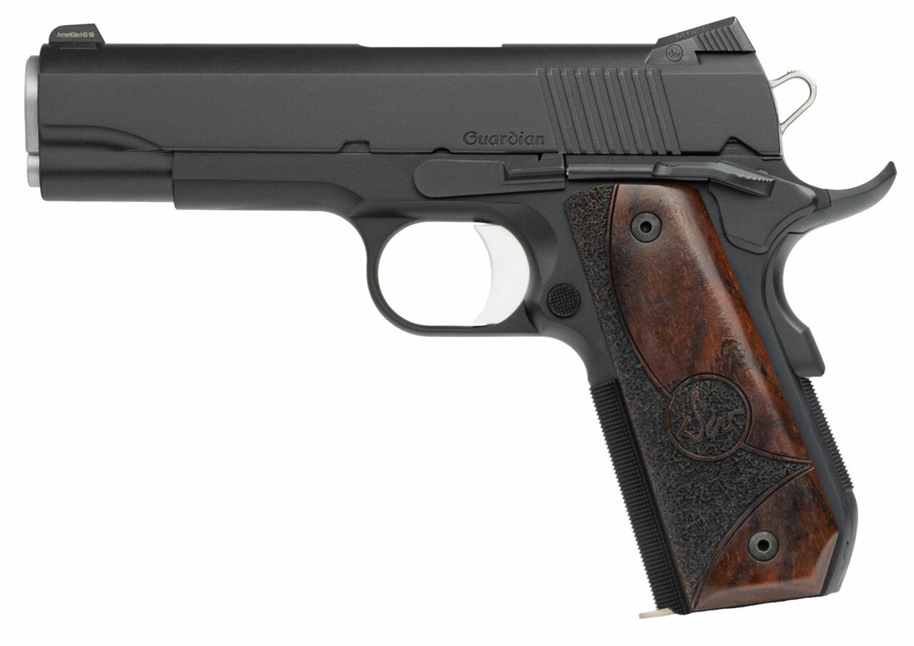 Dan Wesson Guardian 45 ACP 4.25″ 8+1 Black Duty Finish Stainless Steel Wood Grip