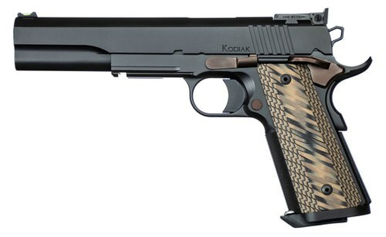 Dan Wesson Kodiak 10mm, 6.03″ Barrel, Brown G10 Grips, Duty Black Slide, 8rd
