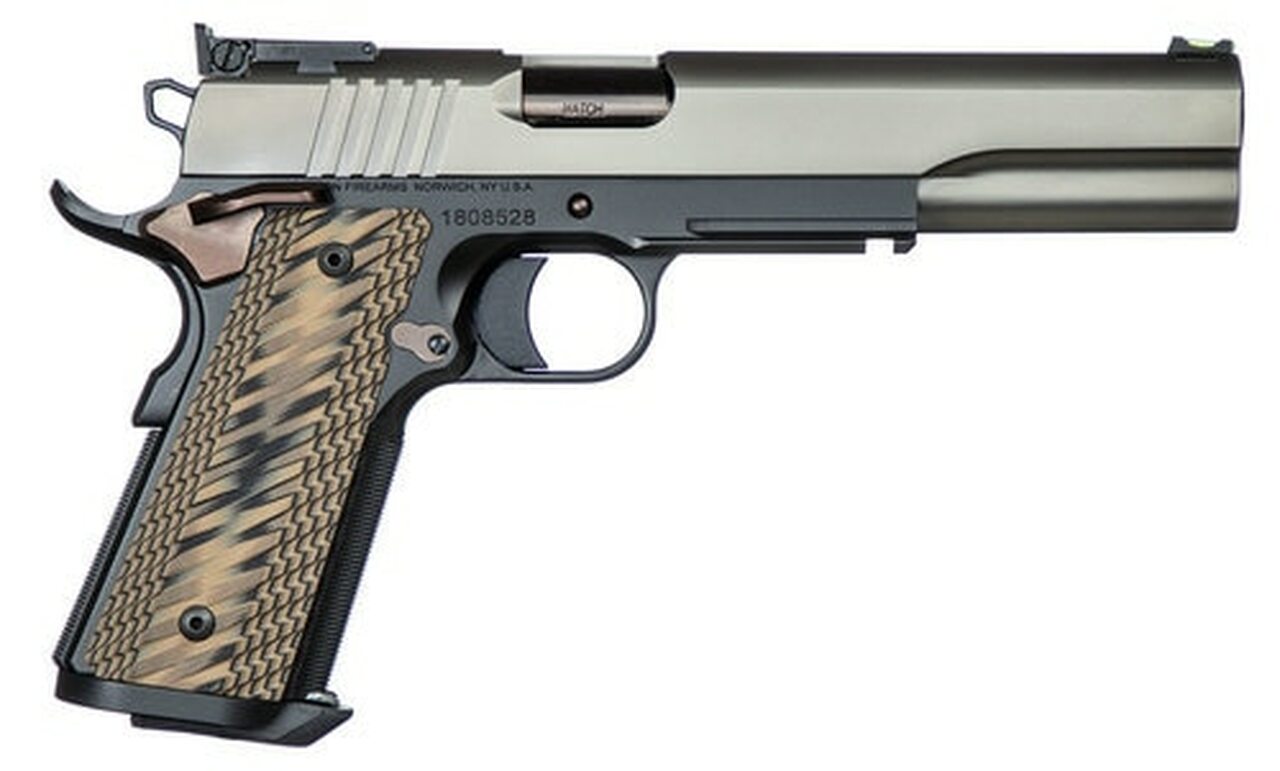 Dan Wesson Kodiak 10mm, 6.03″ Barrel, Brown G10 Grips, Duty Finish Stainless Steel Slide, 8rd