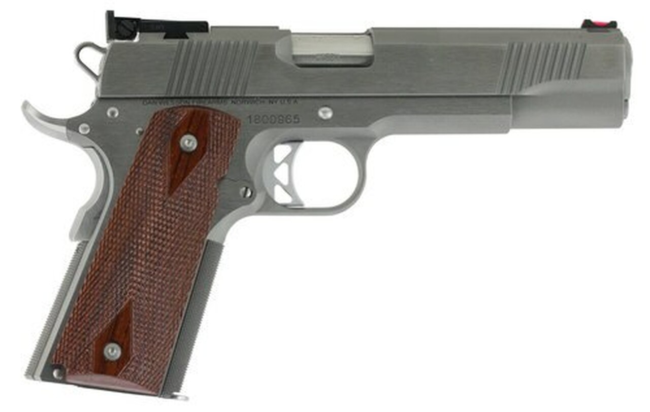Dan Wesson Pointman 1911, 45 ACP, 5″, 8rd, Cocobolo Grips, Stainless Steel