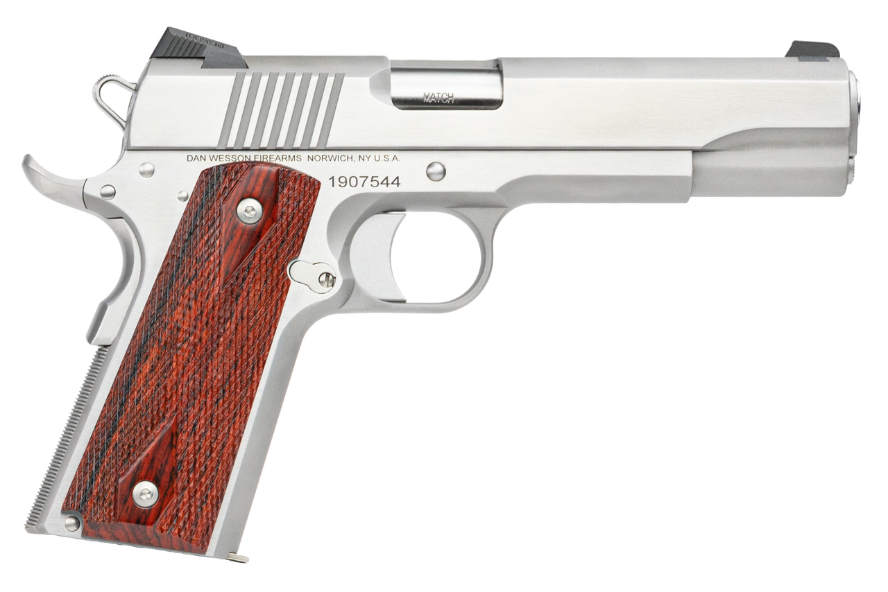 Dan Wesson Razorback RZ-10 10mm Auto 5″ Barrel Stainless Steel Cocobolo Grip, 8rd Mag