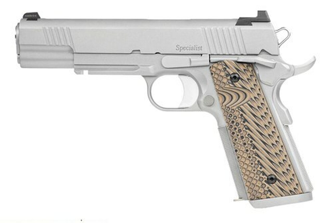 Dan Wesson Specialist 10mm, Tritium Front, Serrated Rear, Stainless Steel, 9rd