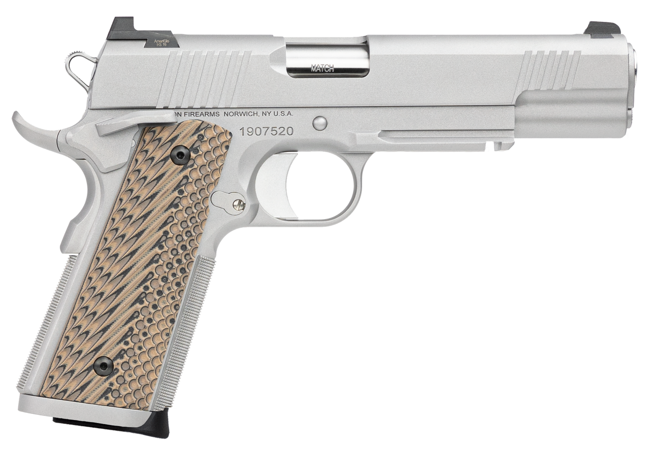 Dan Wesson Specialist 1911 9mm Luger 5″ Barrel Black Stainless Steel Black/Brown G10 Grip 10rd Mag