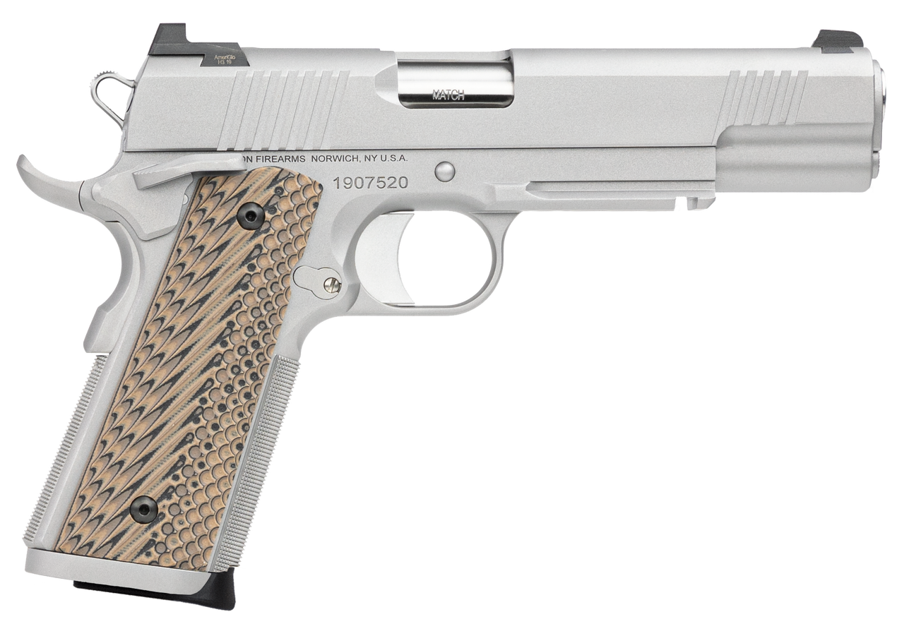 Dan Wesson Specialist 1911 Full Size, 45 ACP, 5″ Barrel, Steel Frame, Black, G10 Grips, Rail, Ambidextrous Safety, Night Sights 8rd Mag
