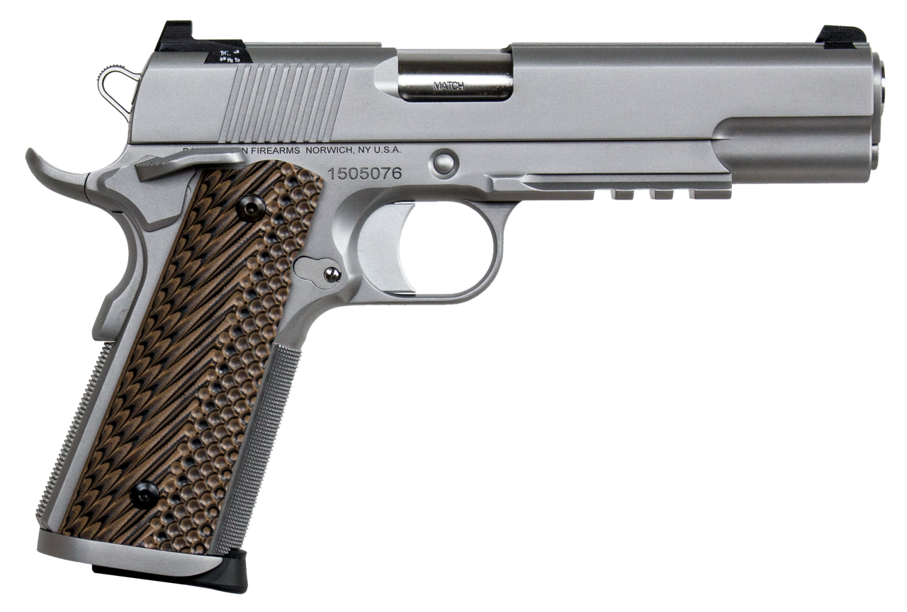 Dan Wesson Specialist 9mm Luger 5″ Barrel Stainless Steel Black/Brown G10 Grip, 10rd Mag