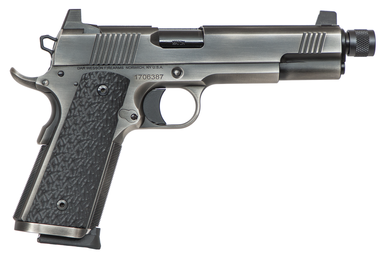 Dan Wesson Wraith 10mm Auto 5.75″ Barrel, Distressed Stainless Steel Black G10 Grip, 8rd Mag