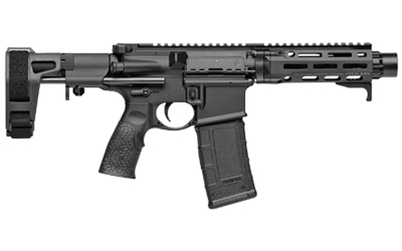 Daniel Defense, DDM4 PDW 300 Blackout, 7″ Cold Hammer Forged Barrel, 1:7 Twist, Black, Maxim Defense CQB Pistol Brace, Grip-N-Rip Charging Handle, Linear Compensator, 30rd
