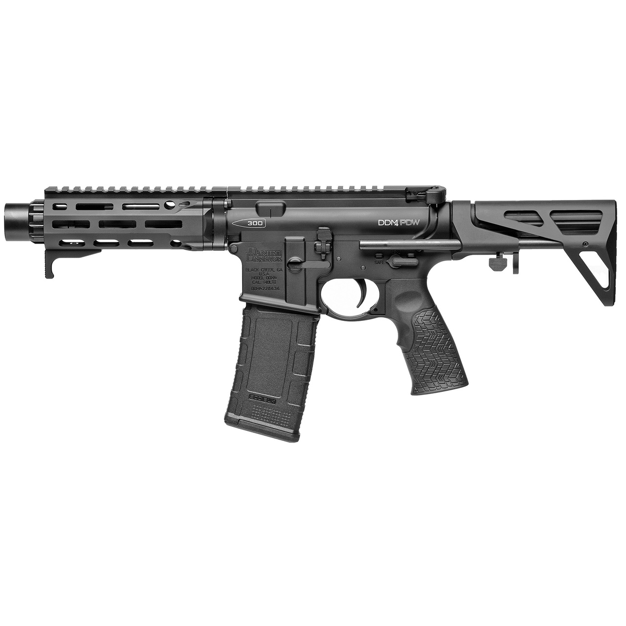 Daniel Defense DDM4 PDW AR-15 SBR, 300 Blackout, 7″ Barrel, Maxim CQB Gen 7 Stock, Linear Compensator, 30Rd Mag