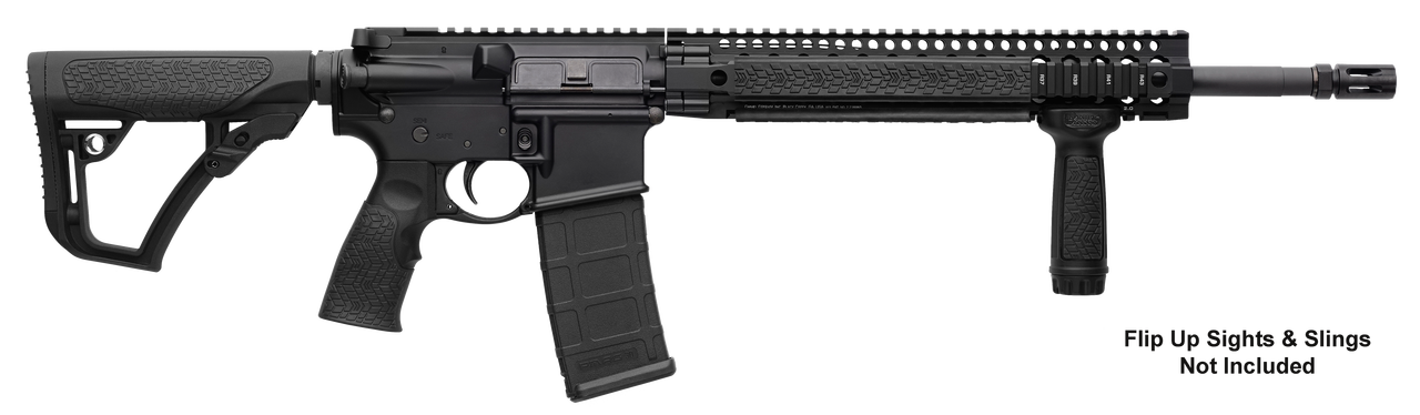 Daniel Defense M4 Carbine V5 Government Profile AR-15 5.56/223 16″ Chrome-Moly Barrel No Sights Daniel Defense Flash Suppressor Daniel Defense Buttstock/Pistol Grip/Vertical Grip 30 Rounds