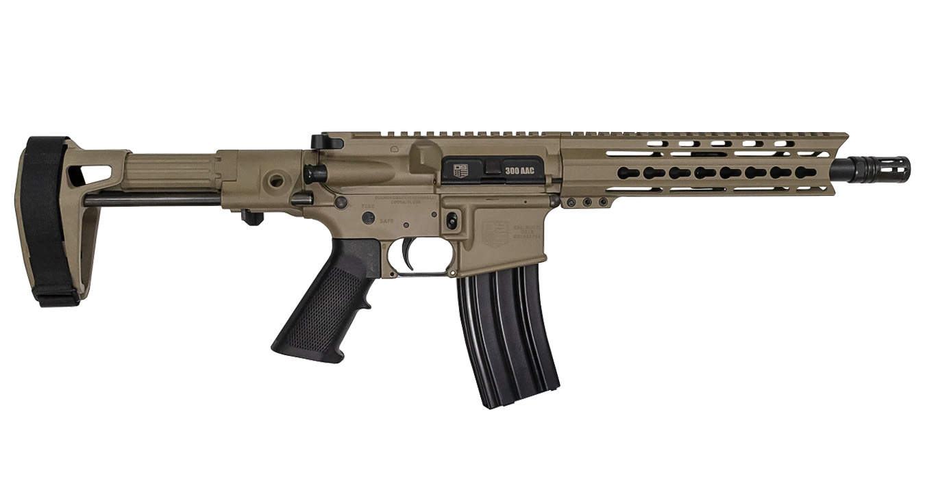DB15 300 Blackout Flat Dark Earth Pistol with Maxim CQB Stabilizing Brace