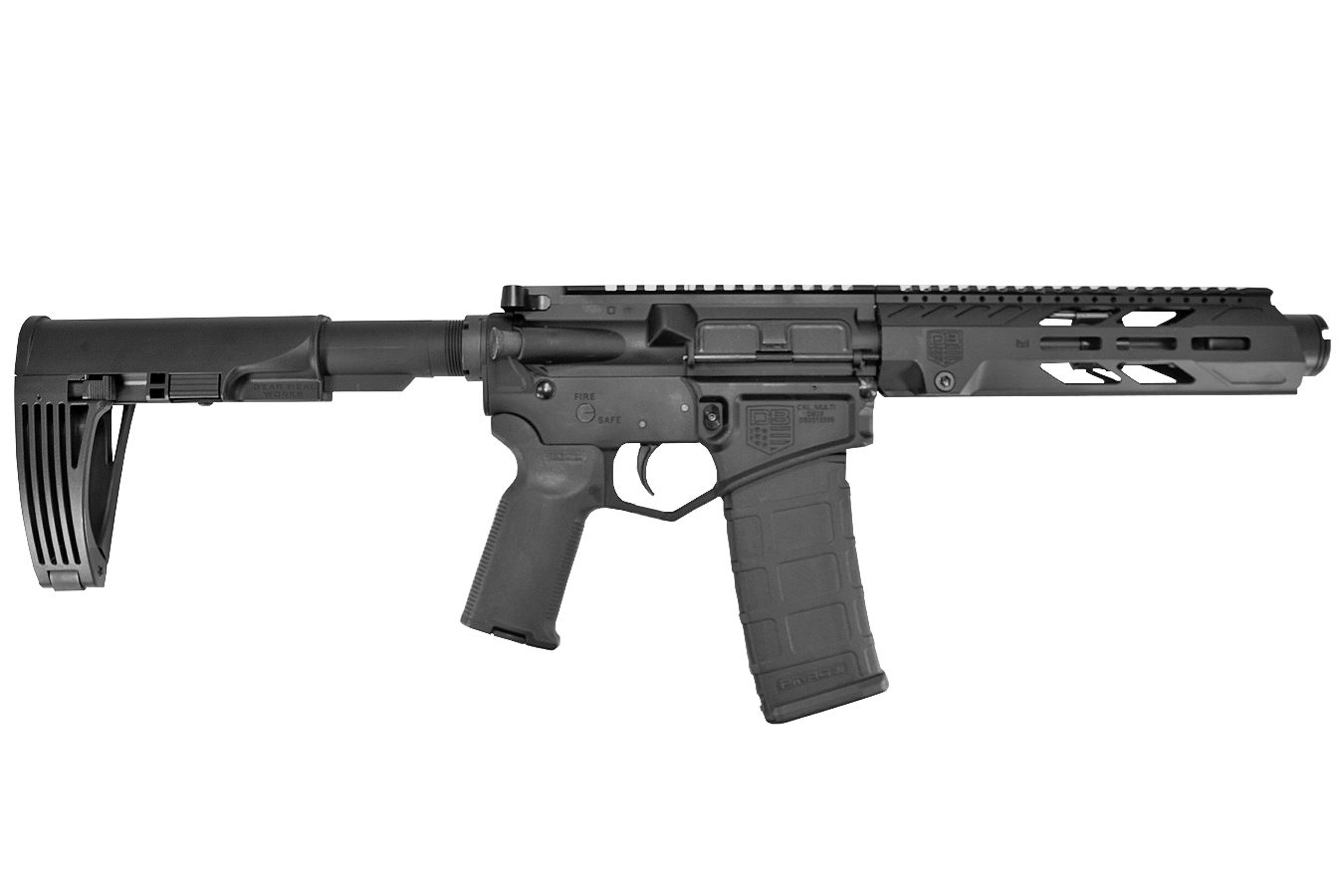 DB15 5.56mm Semi-Auto AR-15 Pistol with Gearhead Works Tailhook Mod2 Brace