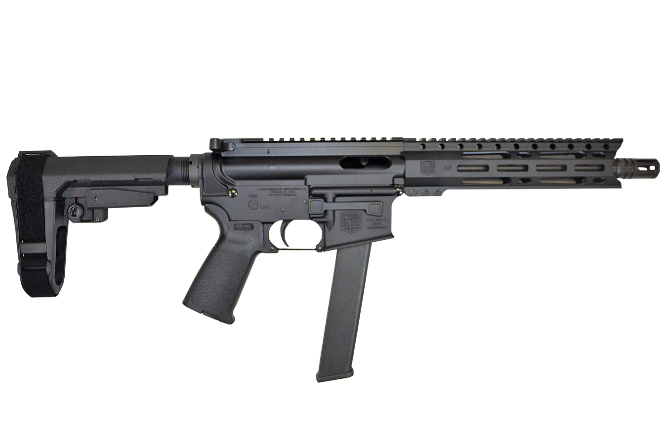 DB9R 9mm AR-15 Pistol with SBA3 Brace