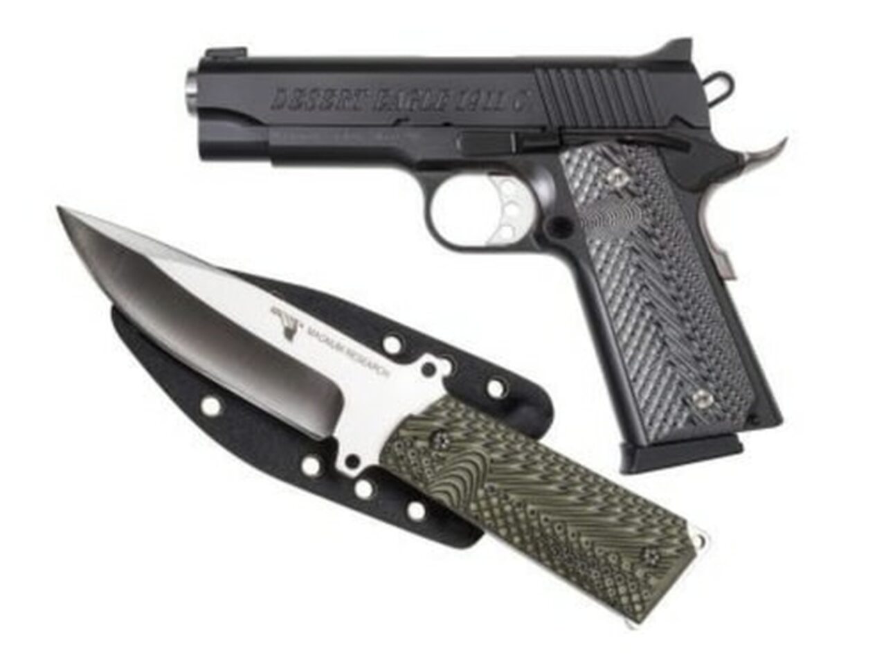 Desert Eagle 1911C Pistol/Knife Combo, 45 ACP, 4.3″ Barrel, Knife & Sheath