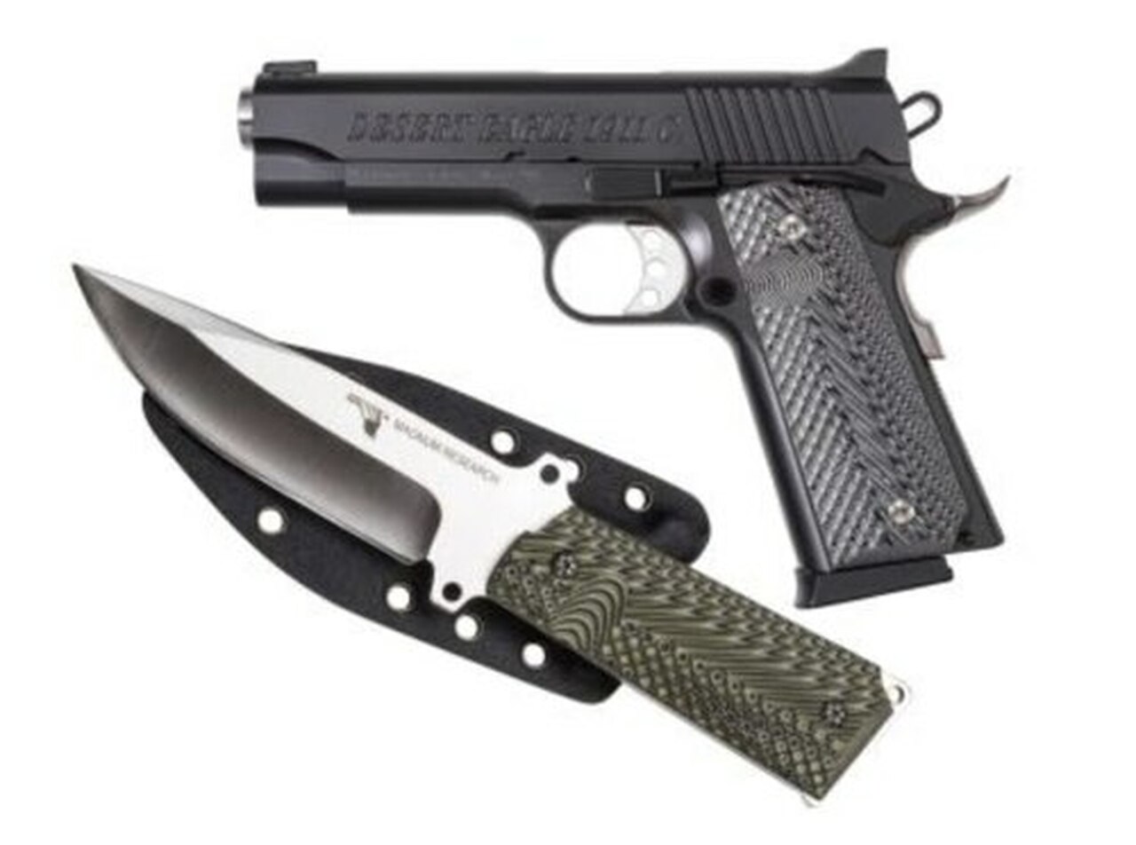 Desert Eagle 1911C Pistol/Knife Combo, 45 ACP, 4.3″ Barrel, Knife & Sheath