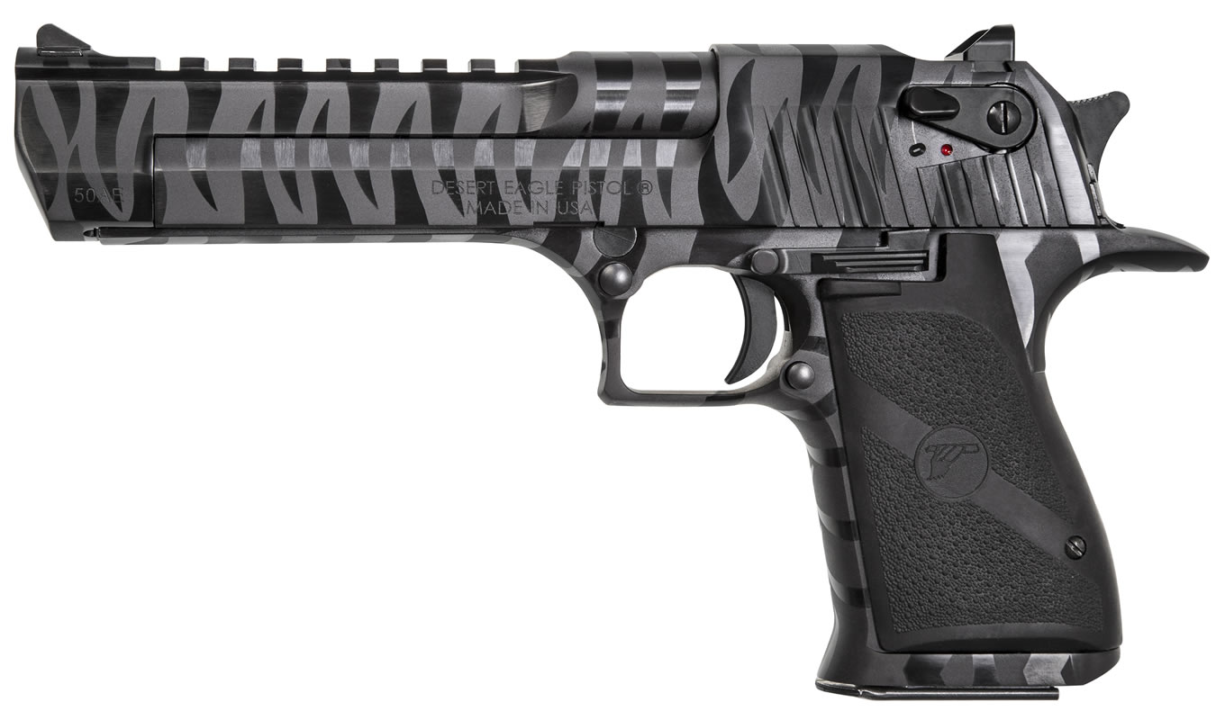 Desert Eagle 50 AE Full-Size Pistol Black with Tiger Stripes
