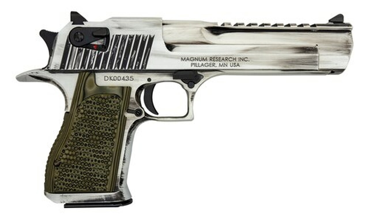 Desert Eagle Apocalyptic 44 Mag, 6″ Barrel, White Matte Distressed Finish, 8rd Mag