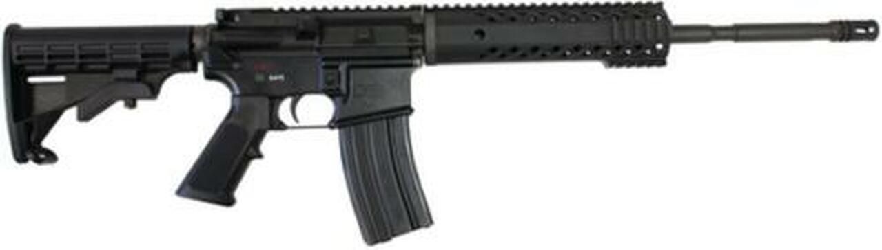 Diamondback DB-15 5.56/223 16″ M4 Contour Barrel Modified 4-Rail Handguard Magpul MBUS Sights Black 30rd