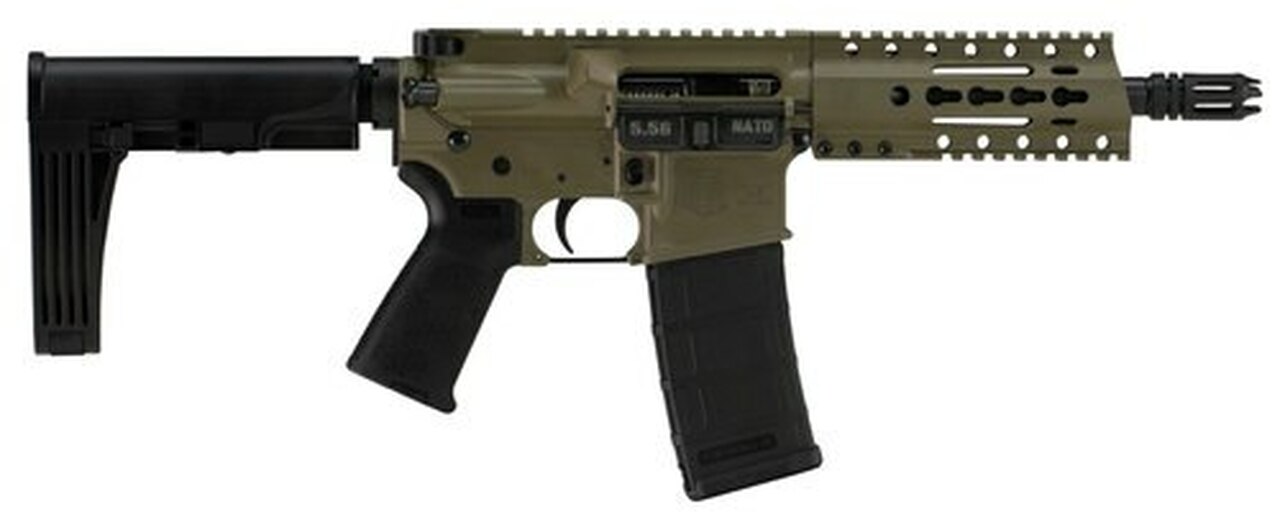 Diamondback DB15, .223/5.56, 7″ Barrel, 30rd, A2 Grips, Flat Dark Earth