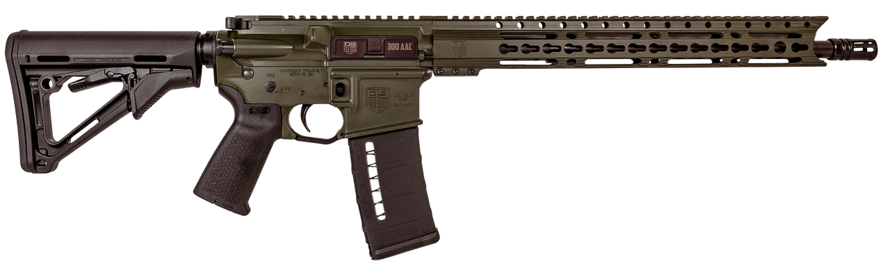 Diamondback DB15, .300 Blackout, 16″, 30rd, Keymod Handguard, OD Green