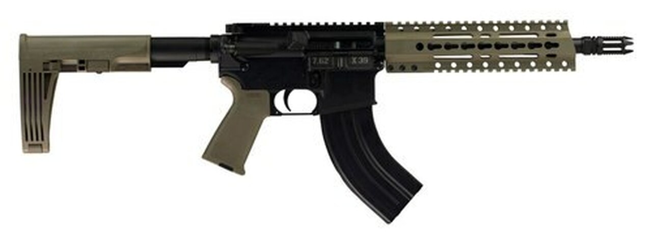 Diamondback DB15, 7.62x39mm, 10″ Barrel, 28rd, Magpul MOE Grips, Flat Dark Earth