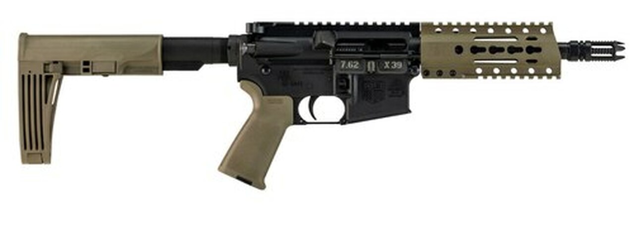 Diamondback DB15, 7.62x39mm, 7″ Barrel, 28rd, Magpul MOE Grips, Flat Dark Earth
