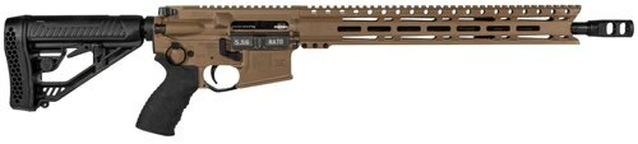 Diamondback DB15 Elite, CA Legal, .223 Rem, 16″ Barrel, Tactical EX Stock, Flat Dark Earth, 10rd