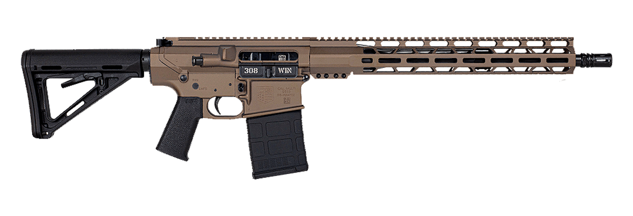 Diamondback Firearms DB10, Semi-automatic, AR, 308 Winchester, 16″ Barrel, A2 Flash Hider, Flat Dark Earth Color, Magpul MOE-K Pistol Grip, Magpul MOE Carbine Stock, 15″ M-Lok Rail, 20Rd, Gen M3 PMAG