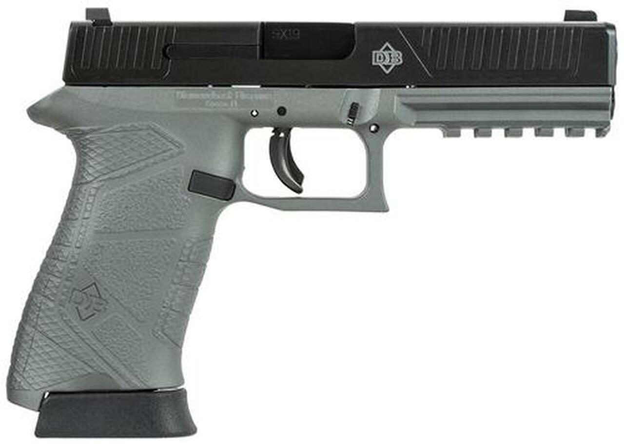 Diamondback Full Size DAO 9mm 4.75″ Barrel, Gray Frame/Black Slide, 15rd