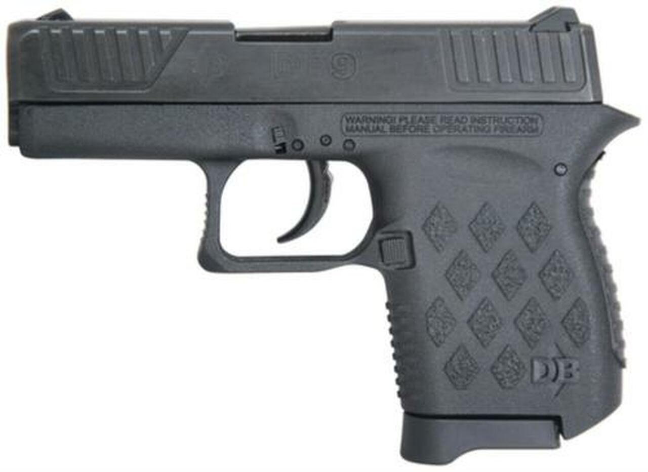 Diamondback Model DB9 9mm (9×19) 3 Inch Barrel Steel Slide Black Diamond Grips Polymer Frame 6 Round