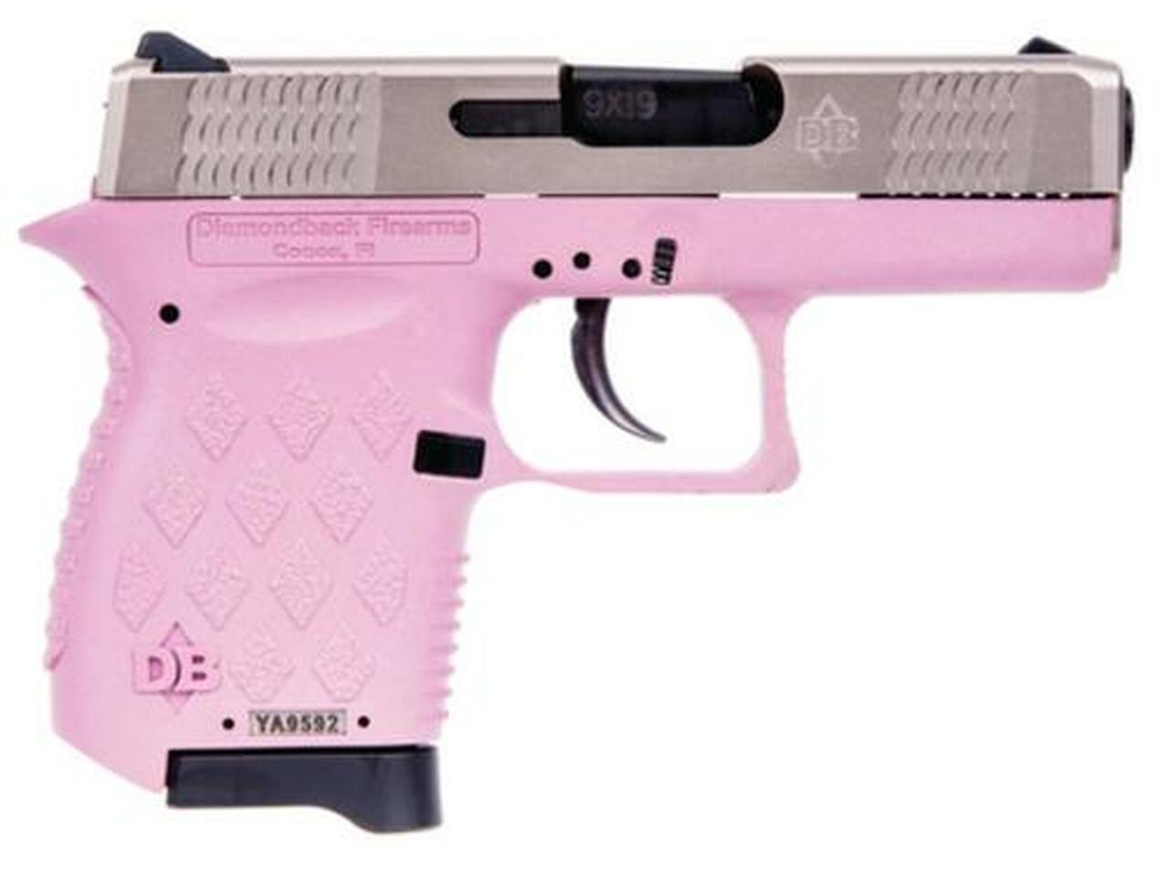 Diamondback Model DB9 EXO 9mm 3″ Barrel EXO Slide Coating Pink Polymer Grip 6 Rd Mag
