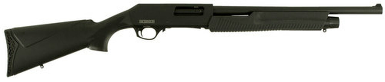 Dickinson Defense Pump-Action 12 Ga, 18.5″ Barrel, 3″, Synthetic Black, 5rd