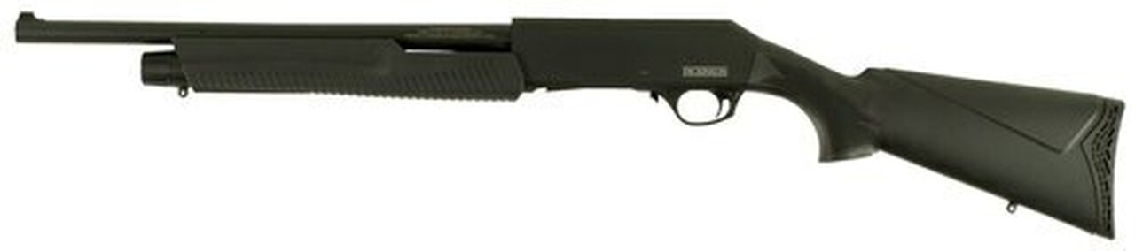 Dickinson Defense Pump-Action 12 Ga, 18.5″ Barrel, 3″, Synthetic Black, 5rd