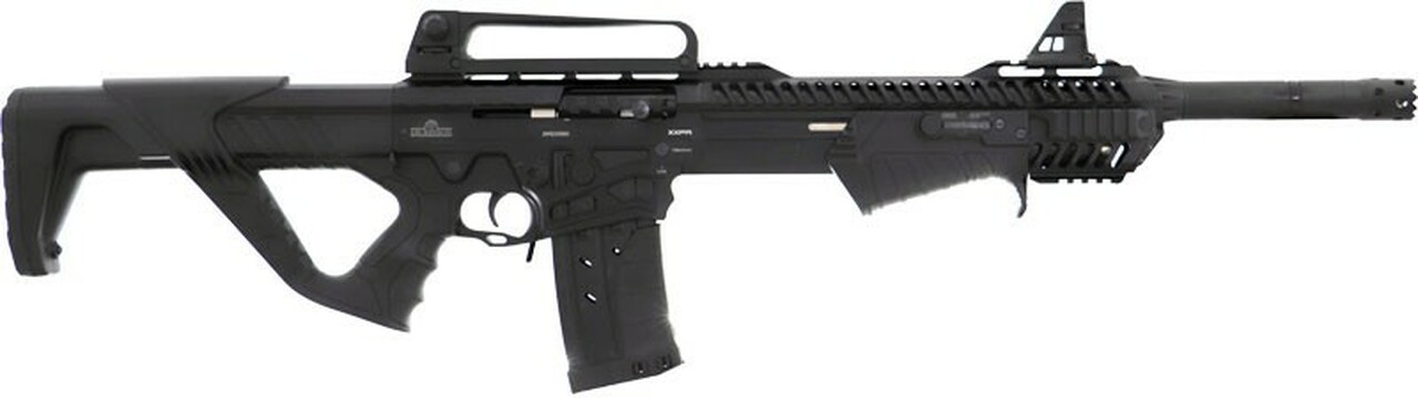 Dickinson Ermox Hybrid 12 Ga, AR-15 Style Shotgun 18.5″ Barrel, With Breacher, Hard Case, 2 5rd Mags