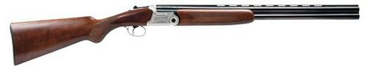 Dickinson Over/Under 12 Ga, 26″ ,3″, Wood Stock, White Steel Receiver