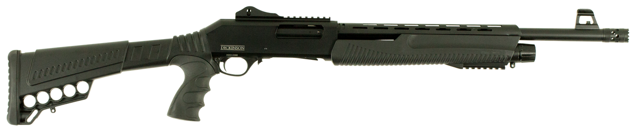 Dickinson Pump 12 Ga,18.5″ Barrel, 3″, Synthetic Black, 5rd