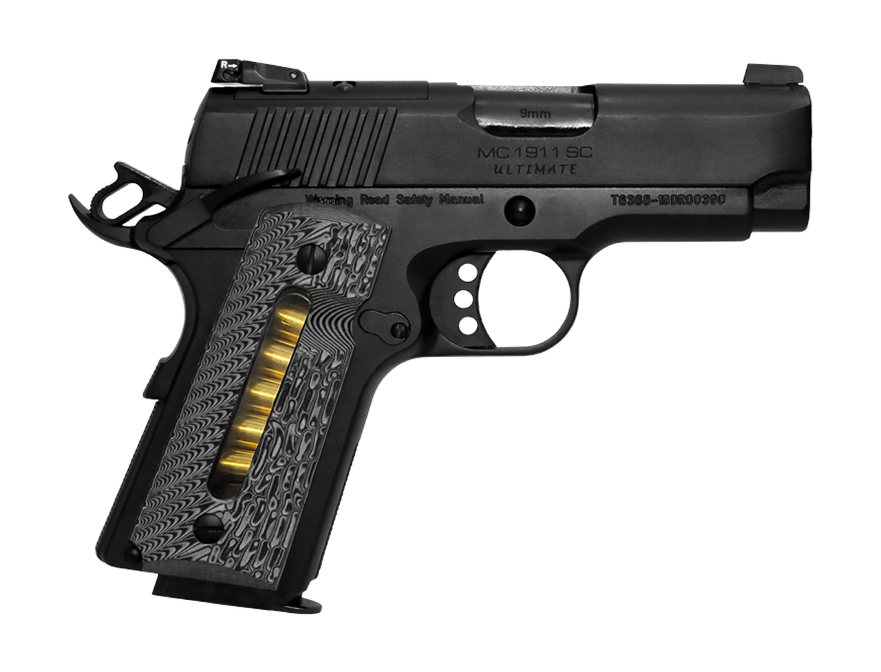 EAA Girsan MC1911 SC Ultimate 9mm, 3.4″ Barrel, G10, Blued/Black, 7rd