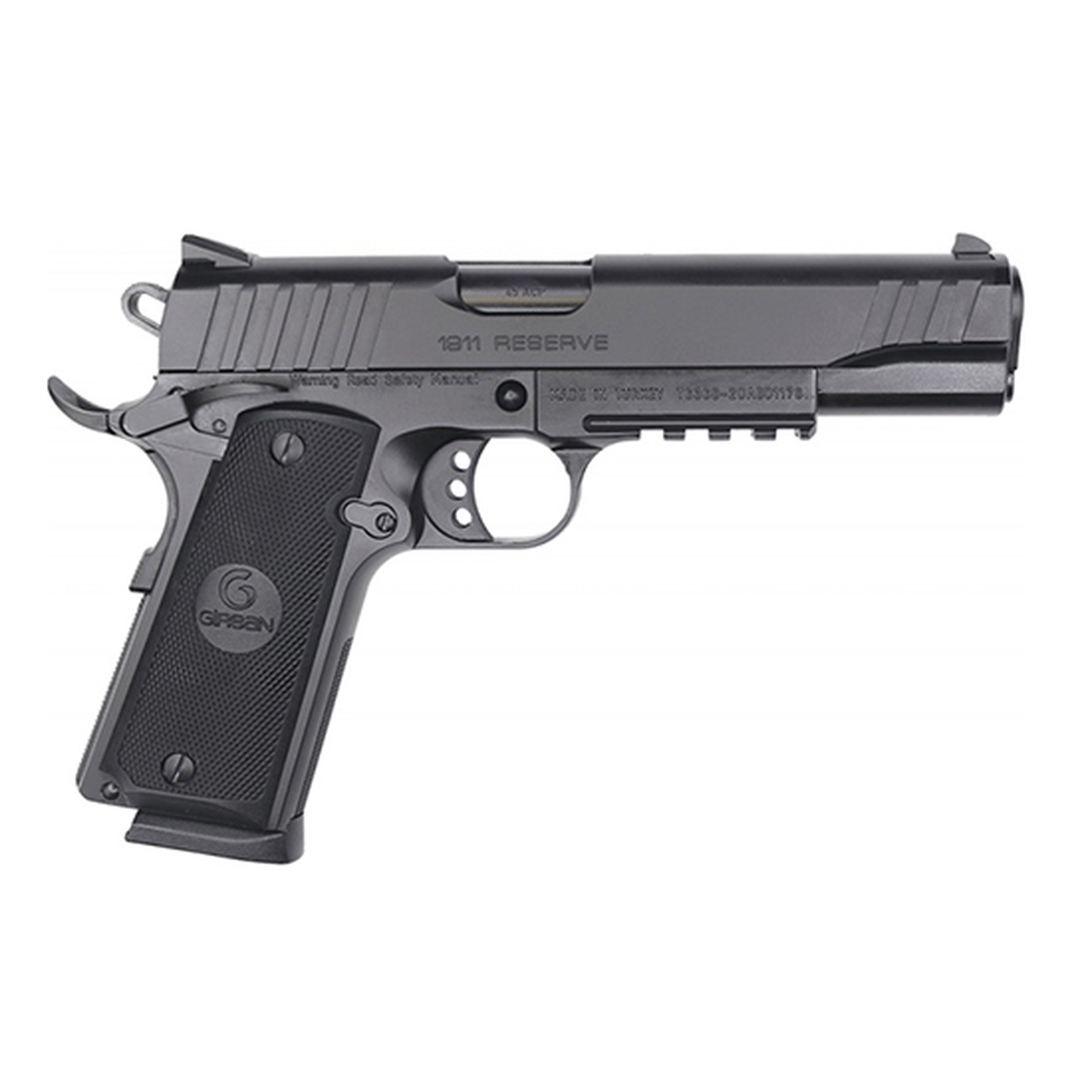 EAA Girsan MC1911S Reserve .45 ACP, 5″ Barrel, 3-Dot Sights, Black, 8rd