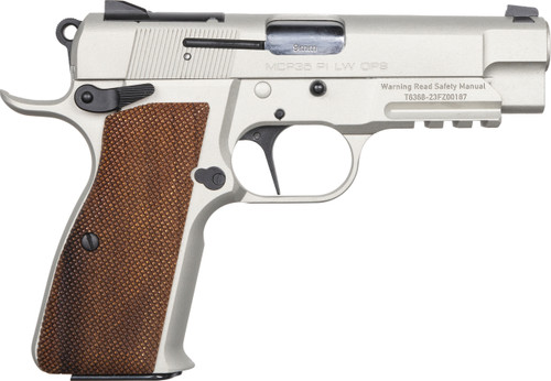 EAA Girsan MCP35 9mm, 3.88″ Barrel, Stainless, Wood Grips, 15rd