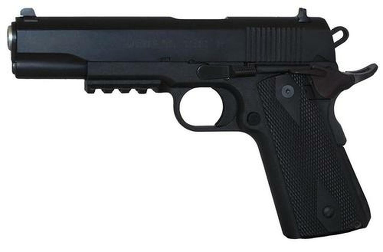 EAA Witness Elite 1911 Polymer Single Stack 45 ACP 5.0″ Barrel, Wood Grip Black, 8rd