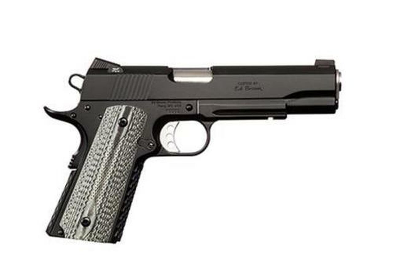 Ed Brown Alpha Elite G4 LR SAO 45 ACP, 5″, 7rd, Black, Poly Grip
